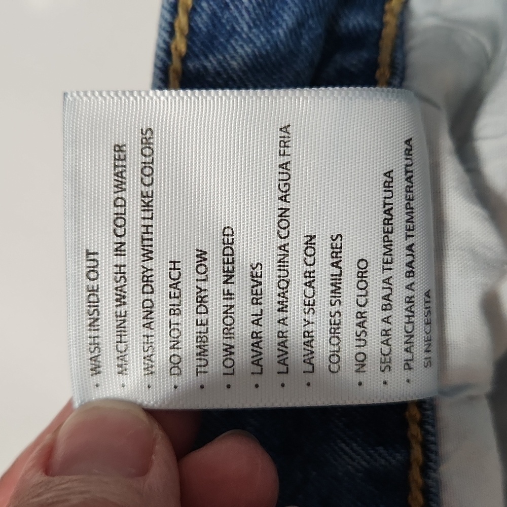 Kancan Button Fly Distressed Raw Hem Jeans - Picture 7 of 7